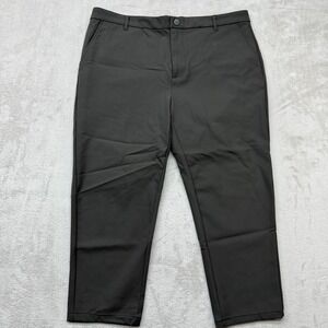Under 5'10 Performance Pants Mens 36x25 (36x22)‎ Charcoal Gray Stretch Chino